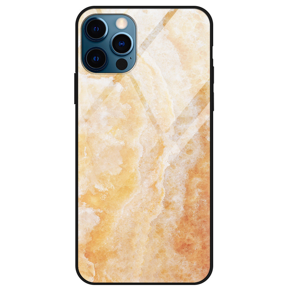 Glass Phone Case Marble Protective Cover