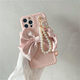 Bow Pearl Chain Phone Case Cover