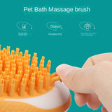 Dog Cat Bath Brush 2-in-1 Pet SPA Massage Comb Soft Silicone Pets Shower Hair Grooming Cmob Dog Cleaning Tool Pet Products