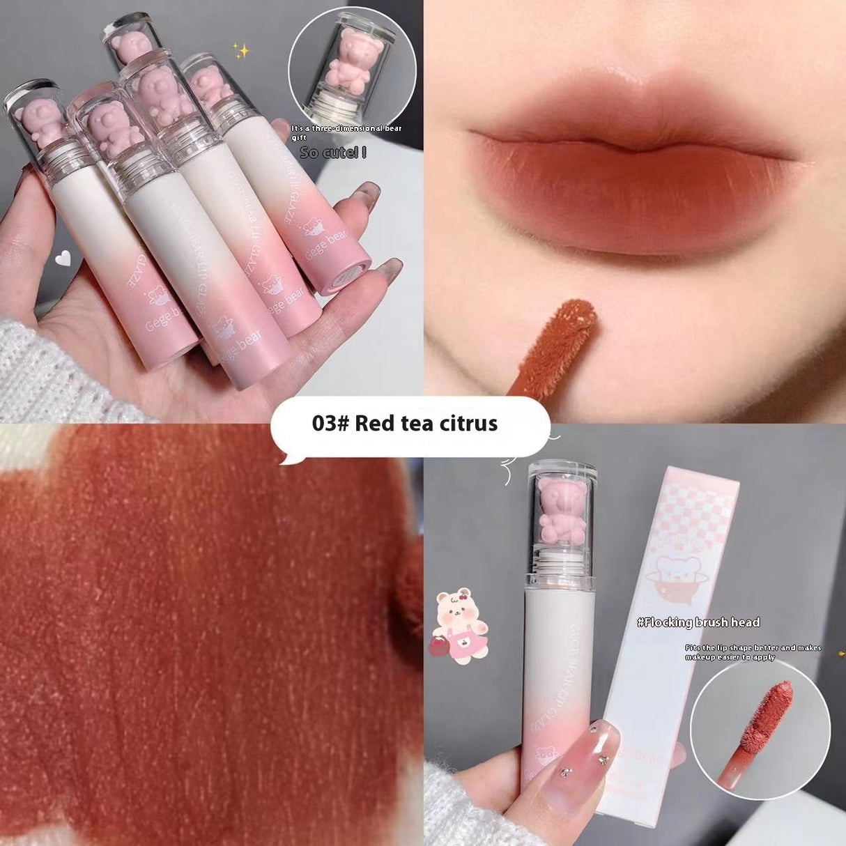 Cotton Lip Lacquer Matte Velvet Matte Moisturizing Lipstick