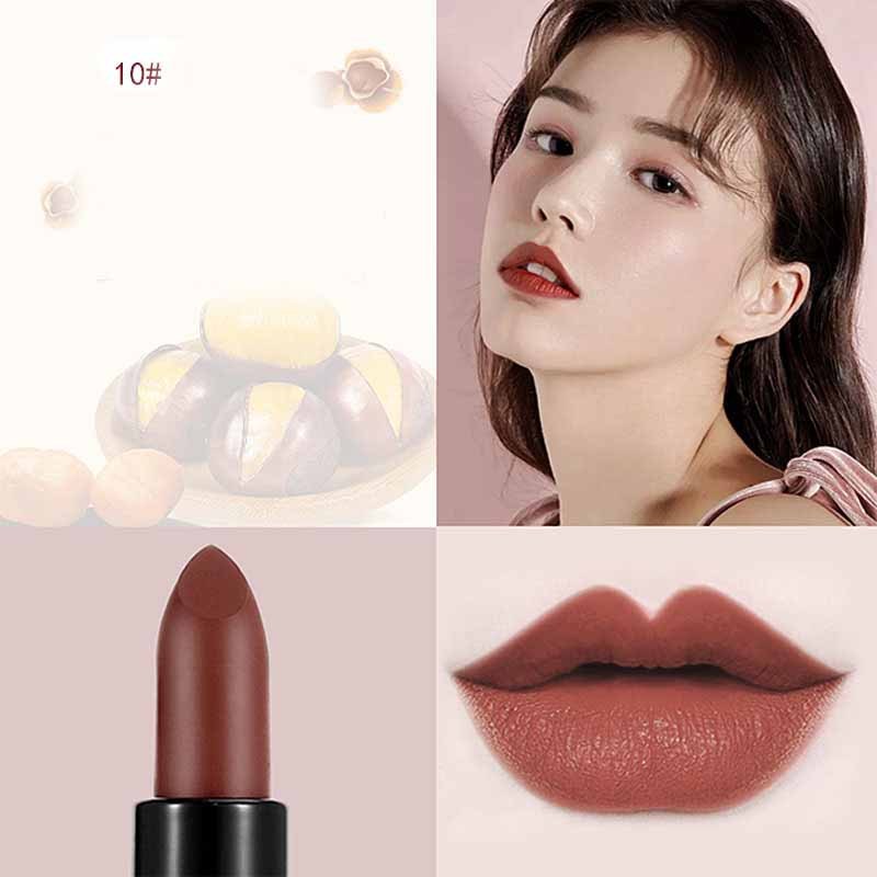 Caramel Red Brown Matte Velvet Matte Lipstick