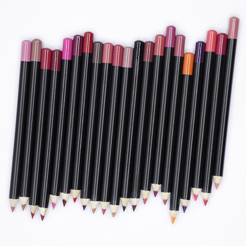 Lip Liner 3 In 1 Multifunctional Eyeliner Eyebrow Line 21 Color Wood