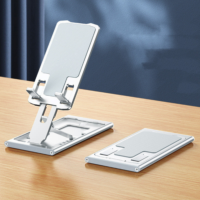 Compatible with Apple, Aluminum Alloy Phone Holder Foldable Desktop Ipad Tablet Holder Slim Metal Phone Holder