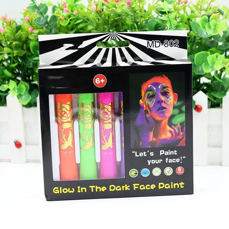 Luminous Face Paint Set Party Halloween Event Makeup Painted Crayon