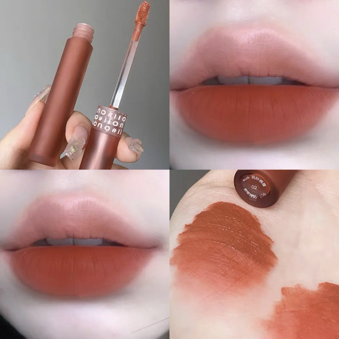 Matte Non-stick Cup Soft Mist Cinnamon Oolong Glaze Moisturizing Moisturizing Lip Glaze