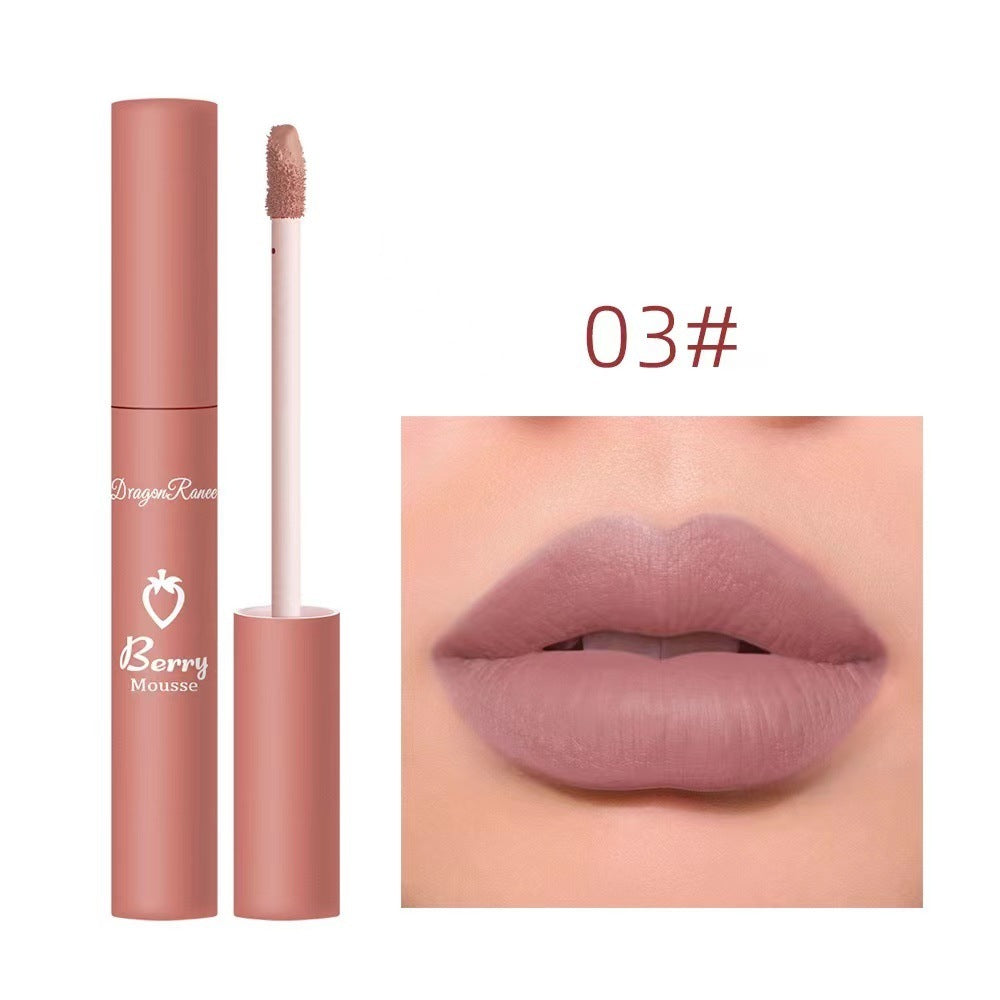 3 Strawberry Set Box Velvet Mist Matte Lip Glaze Lipstick