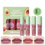 Velvet Matte No Stain On Cup 4 PCs Fruit Lip Gloss Sets