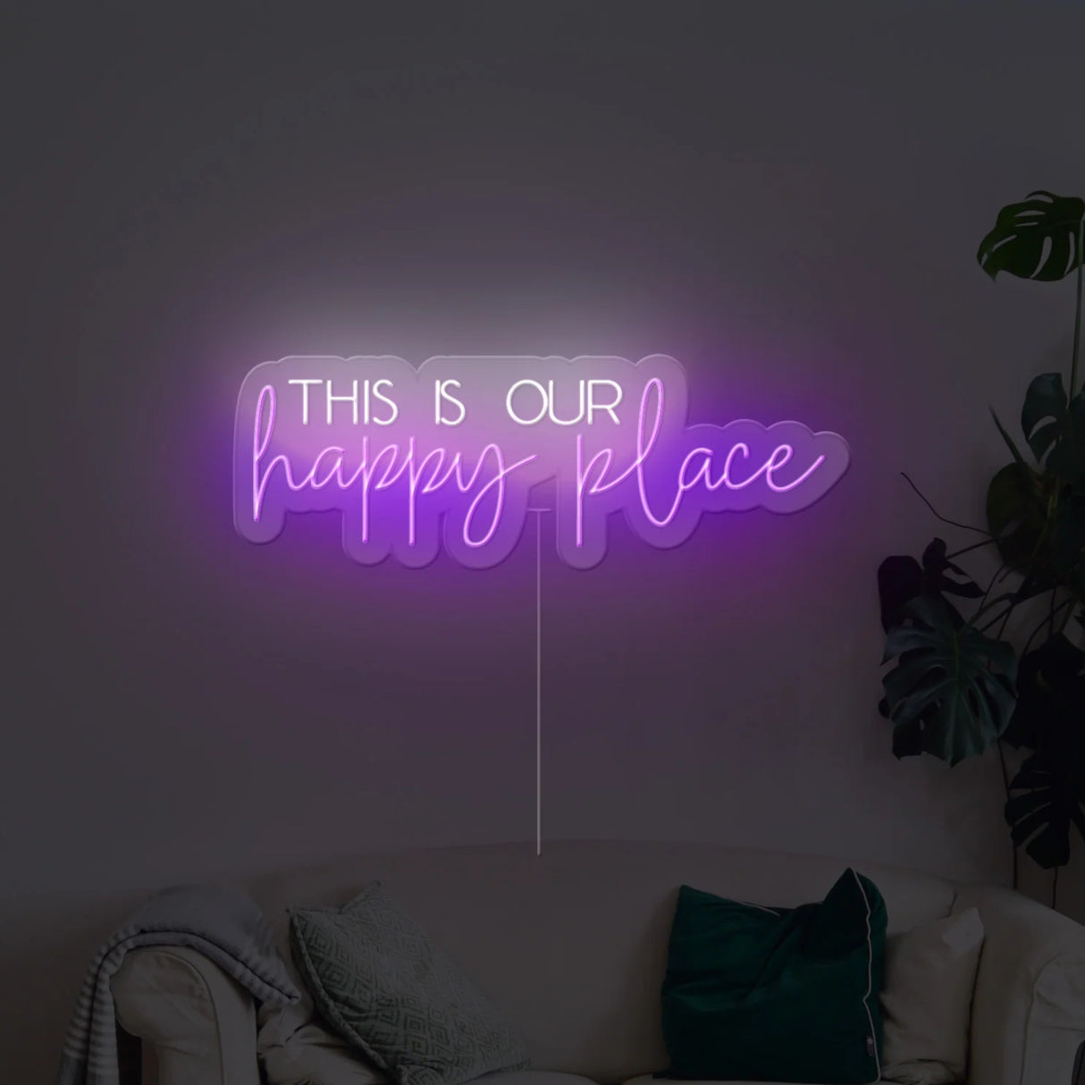 This Is Our Happy Place Neon Sign