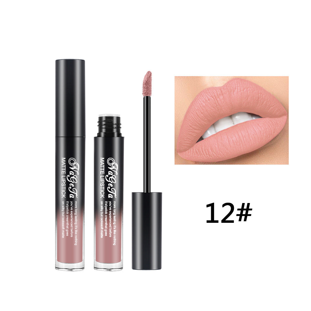 24 Colors No Stain On Cup Matte Lip Gloss Long Lasting Velvet Matte Liquid Lipstick