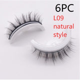 Reusable 3D Mink Lashes Natural False Eyelashes Self Adhesive Fake Glue Free Makeup Eyelash Extension Silk