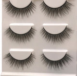 New 3 Pairs Natural False Eyelashes Long Makeup 3D Mink Lash Eyelash Extension Lashes For Beauty