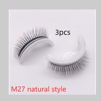 Reusable 3D Mink Lashes Natural False Eyelashes Self Adhesive Fake Glue Free Makeup Eyelash Extension Silk