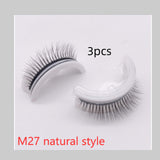 Reusable 3D Mink Lashes Natural False Eyelashes Self Adhesive Fake Glue Free Makeup Eyelash Extension Silk