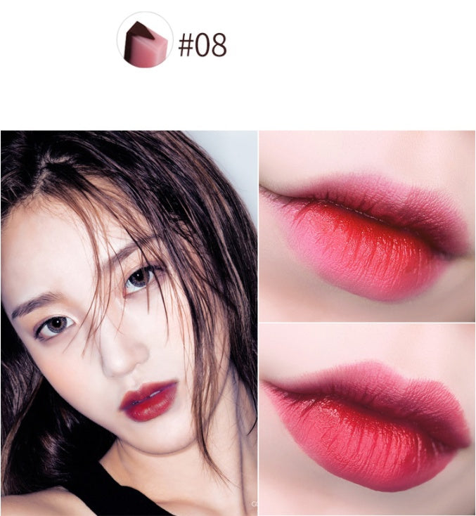 Three-dimensional two-color V-shaped lipstick