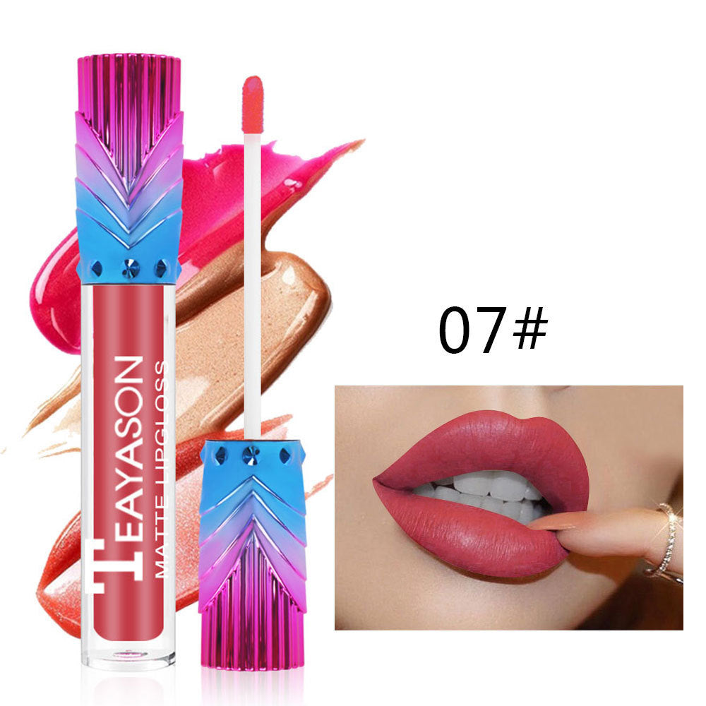 Lip Glaze Deep Red Foreign Trade Color Is Not Easy To Dip Cup Lipstick