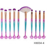 The Shell Makeup Brush Set - Purple bristles