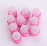 WUF 10Pcs Nail Soaker & Nail Art Polish Remover Soaker Acrylic Artificial Tip Tool Treatment Barrel