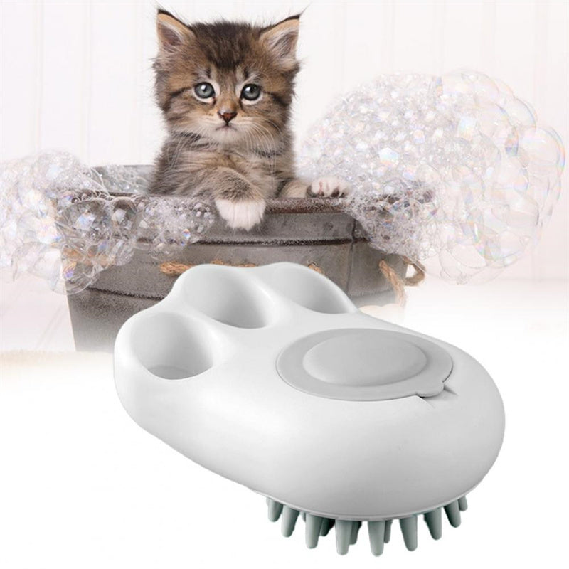 Durable Cat Paw Bath Brush Fine Foaming Labor-saving Cartoon Shape Pet Dog Cat Pet Hair Grooming Brush Reusable Dog Hair Comb Pet Products