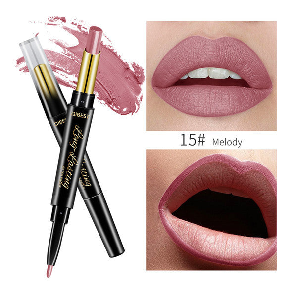 Moisturizing matte matte double-ended lipstick