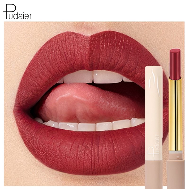 Pudaier16 color cigarette tube lipstick matte matte non-stick cup