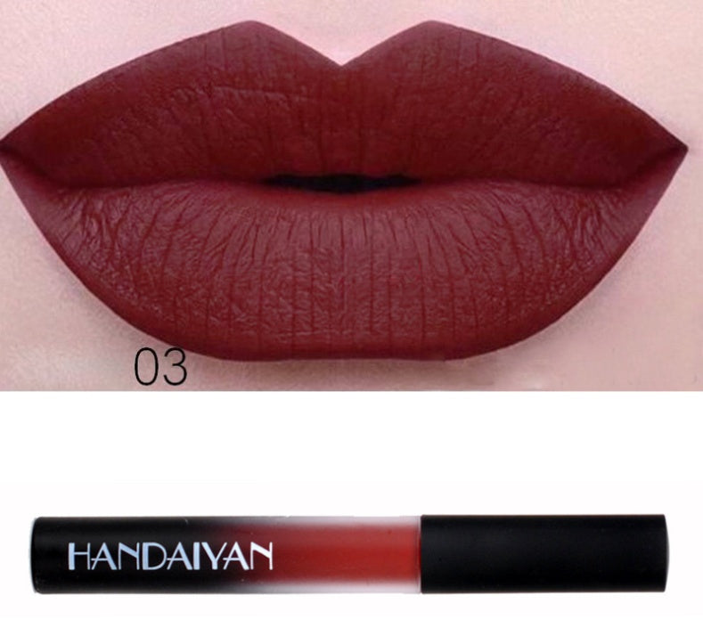 Charm matte velvet matte lip gloss lip glaze matte non-stick matte long-lasting liquid lipstick can be authorized