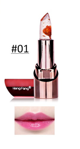 Gold leaf flower jelly temperature change lipstick