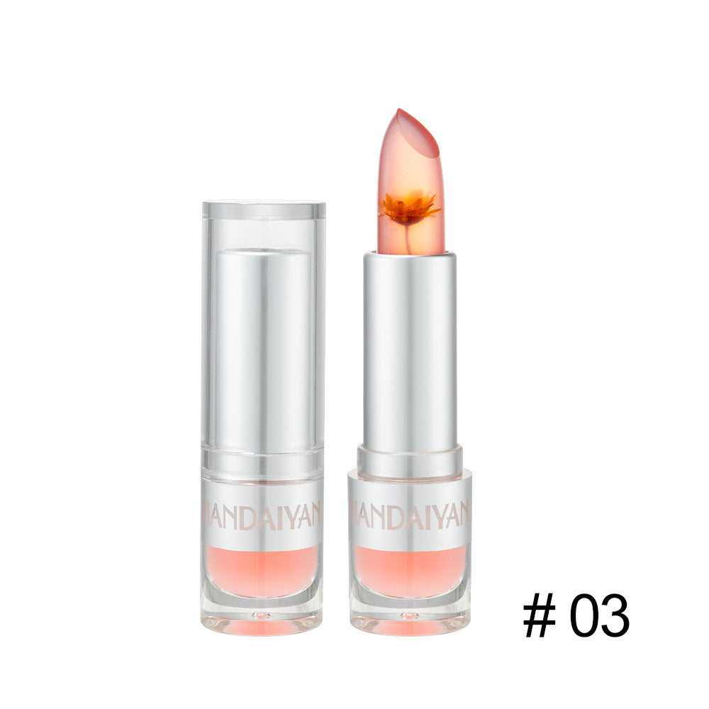 Flower Discoloration Moisturizing Lipstick Is Not Easy To Fade and Does Not Take Off