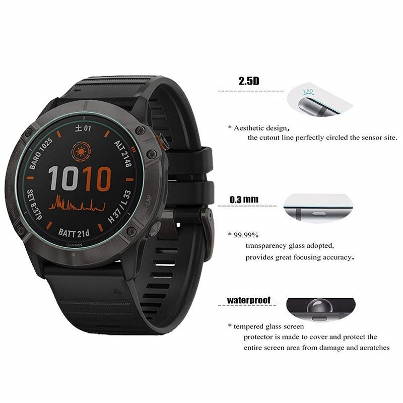 Tempered Glass Film Garmin 6x Pro Watch Screen Protector