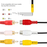 3.5Mm Female To Rca Yellow-White-Red Video Cable, 18Mm Extension Head 3.5 One-Point Three Av Cable Female Lotus Audio Cable