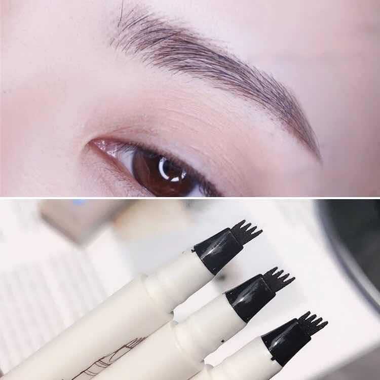 Three - or four-headed eyebrow pencils are waterproof and long-lasting