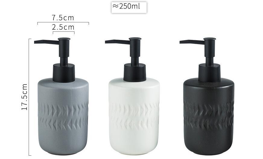 Light Luxury Ceramic Hand Sanitizer Shower Gel Shampoo Press Bottle