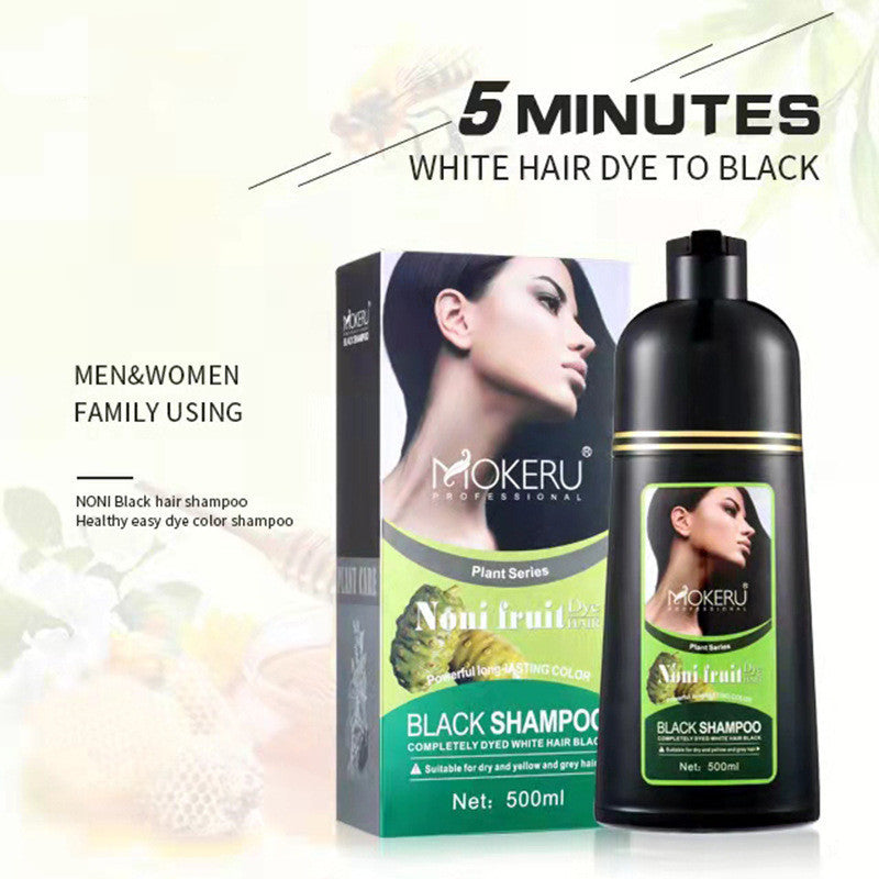 Organic Natural Fast Hair Dye Only 5 Minutes Noni Plant Black Hair Color Dye Shampoo