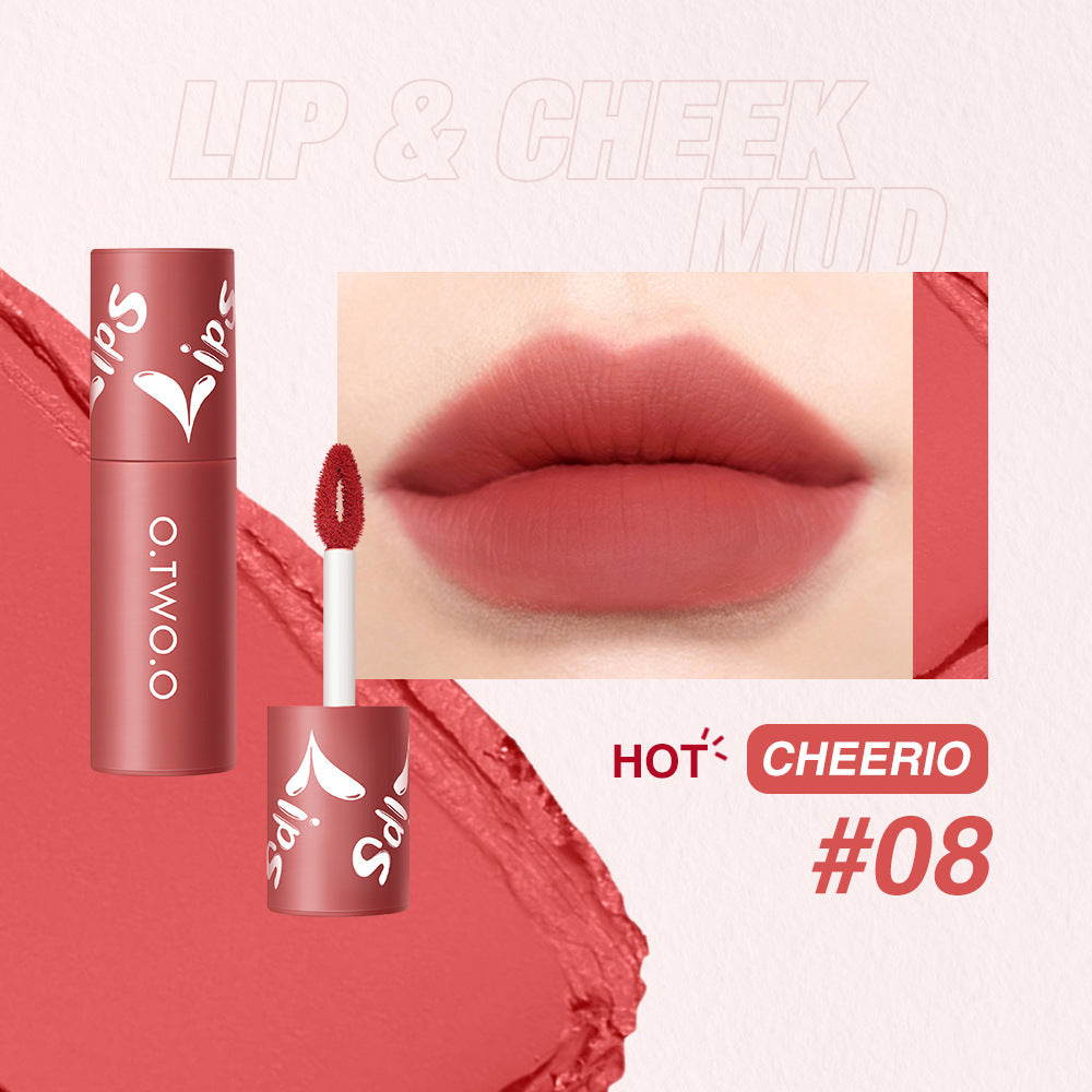 Matte Fog Face Lip And Cheek Dual-use Powder Blusher Lipstick Air Lip Glaze