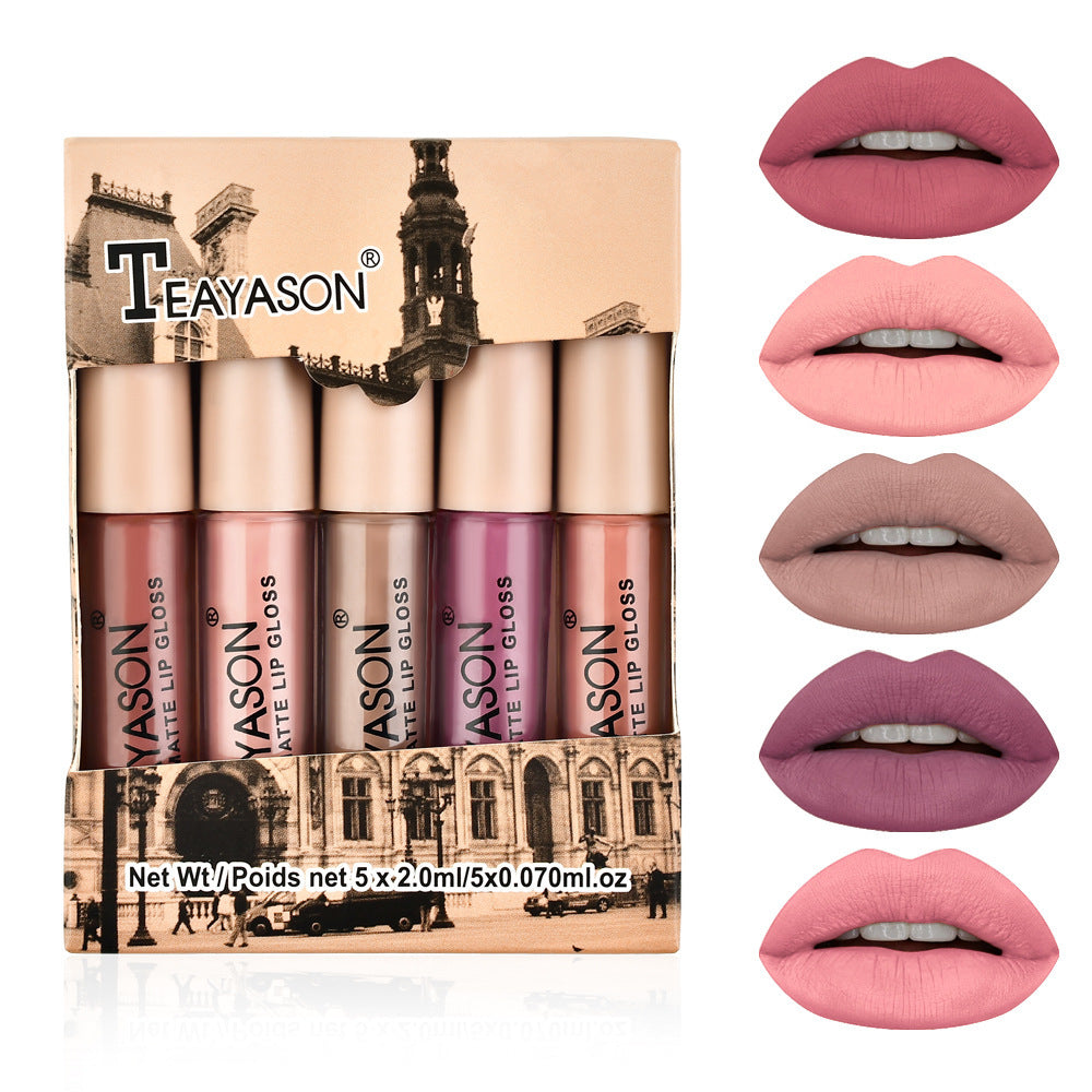 Matte Matte Lip Glaze Mini Set Of FiveLip Gloss