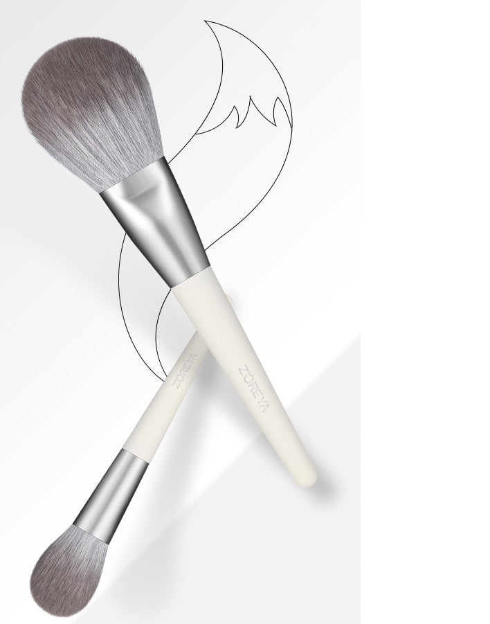 ZOREYA silver foxtail 10 makeup brushes