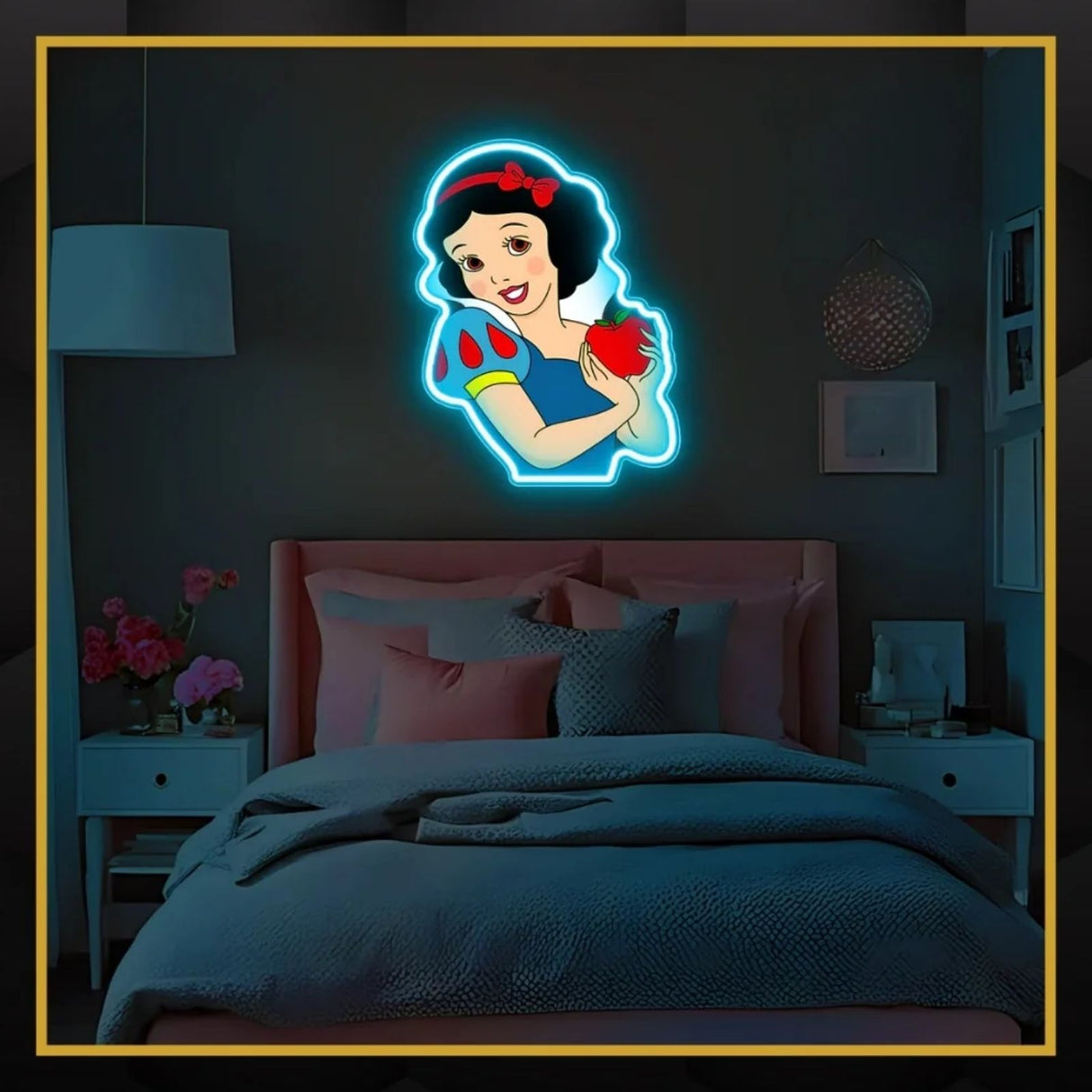 Snow White UV Neon Sign