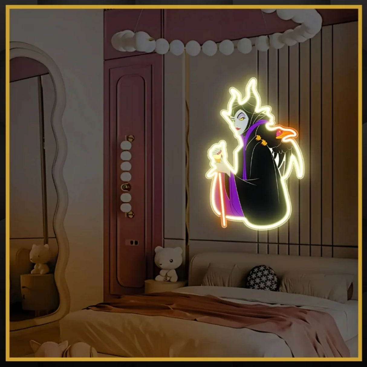 Maleficient UV Neon Sign