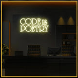 Code Is Poetry Neon Sign