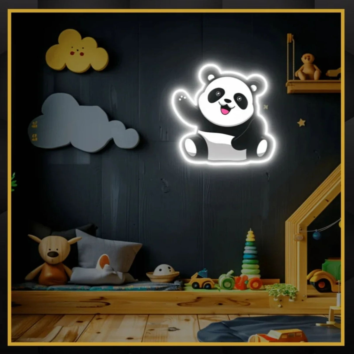 Panda UV Neon Sign