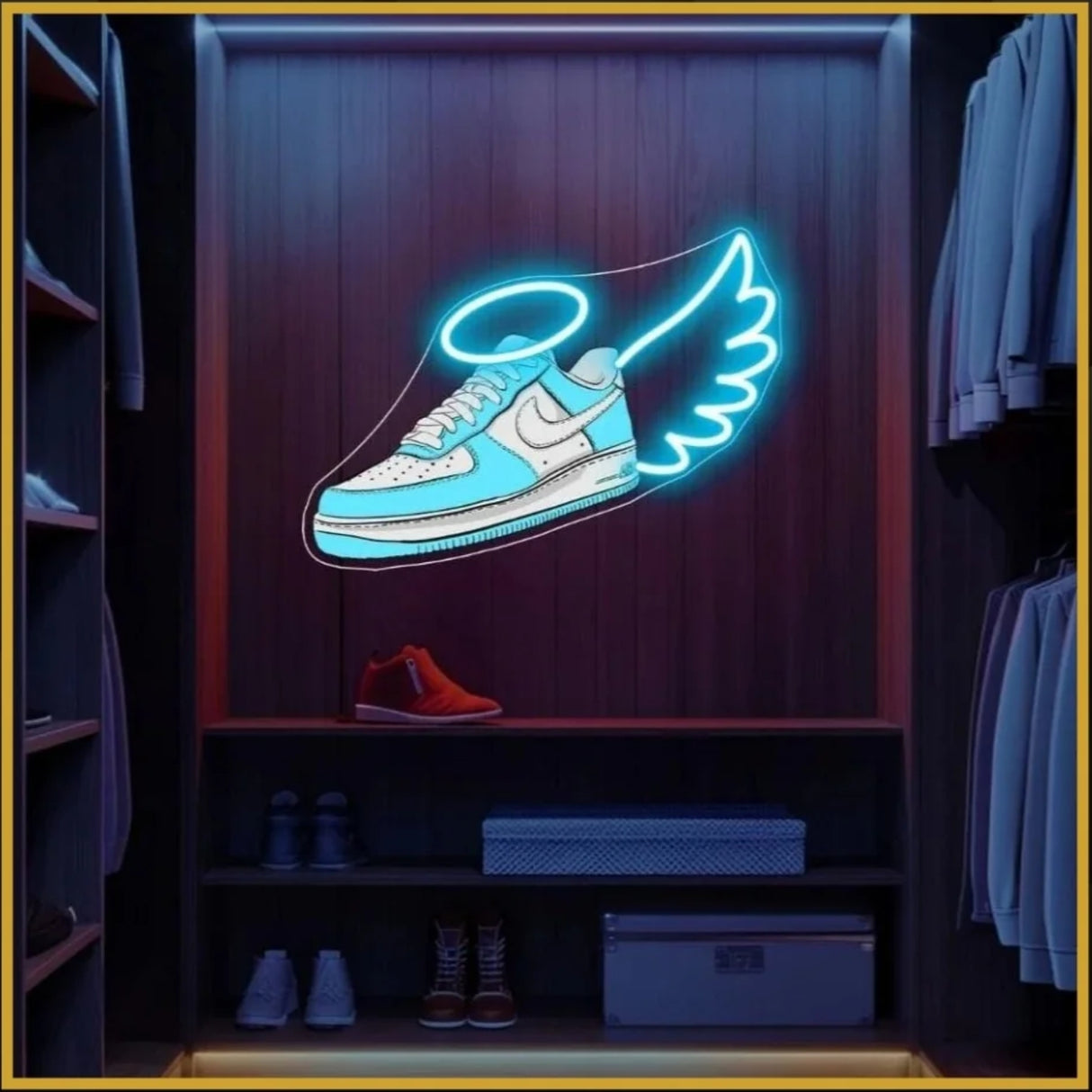 Angel Wing Shoe UV Neon Sign