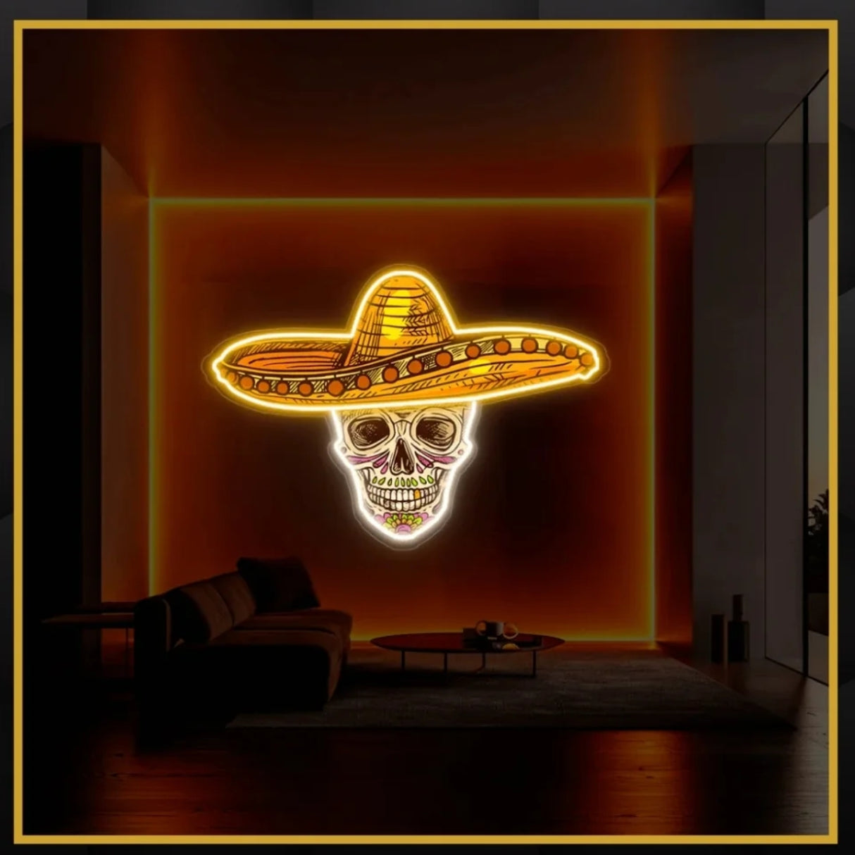 Mexican Calavera Skull UV Sign