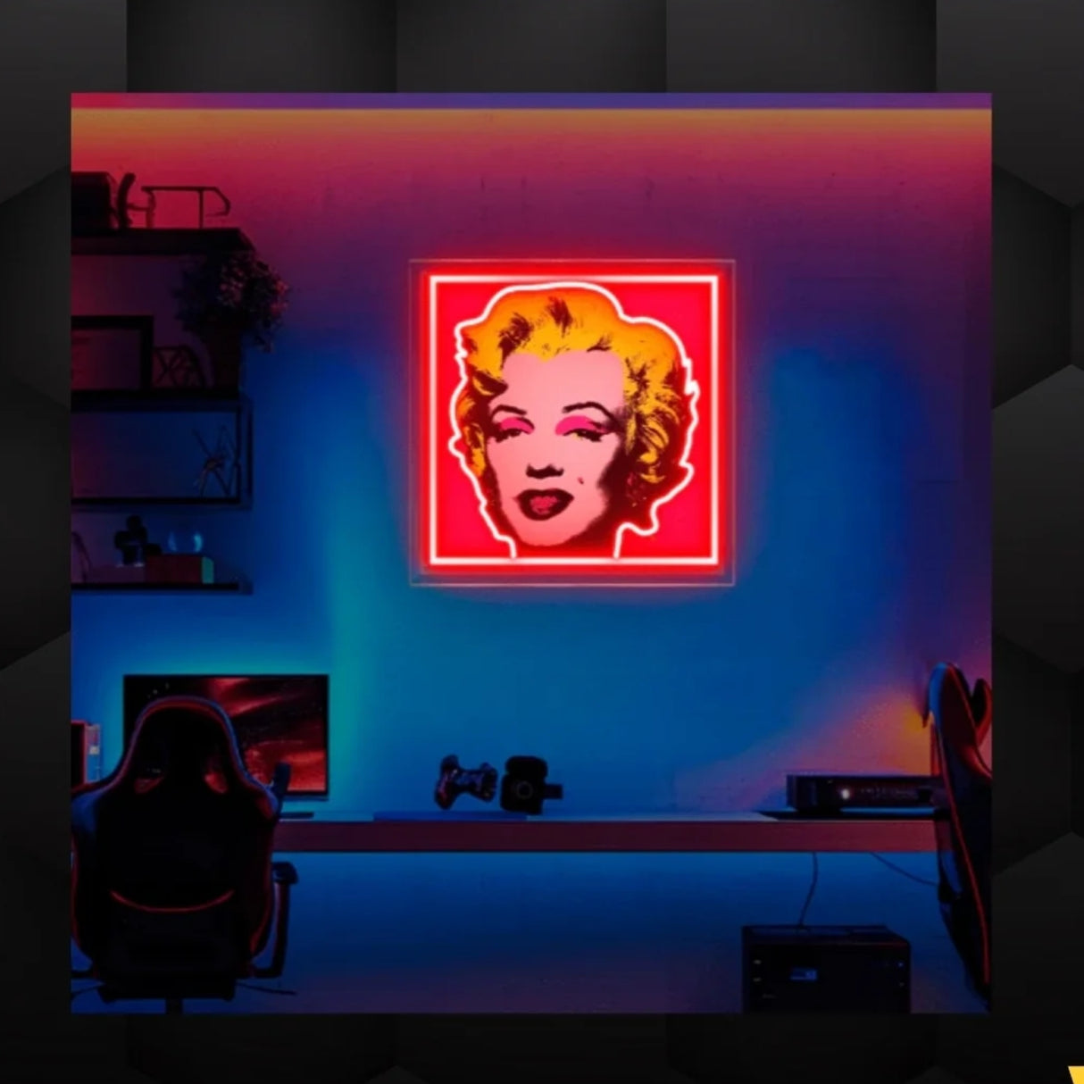 Marilyn Monroe UV Print Neon Sign