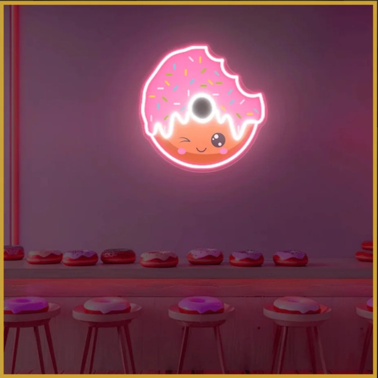 Donut UV Neon Sign