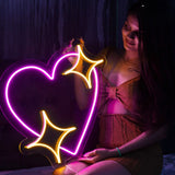 Shining Heart Neon Light Sign