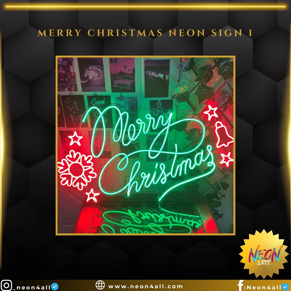 Merry Christmas Neon Sign