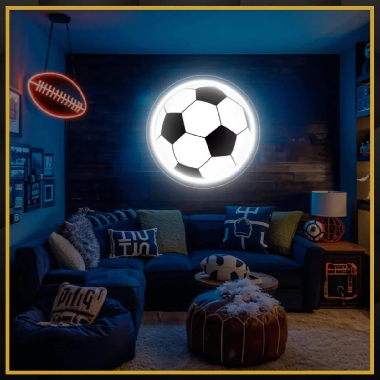 Football UV Neon Sign