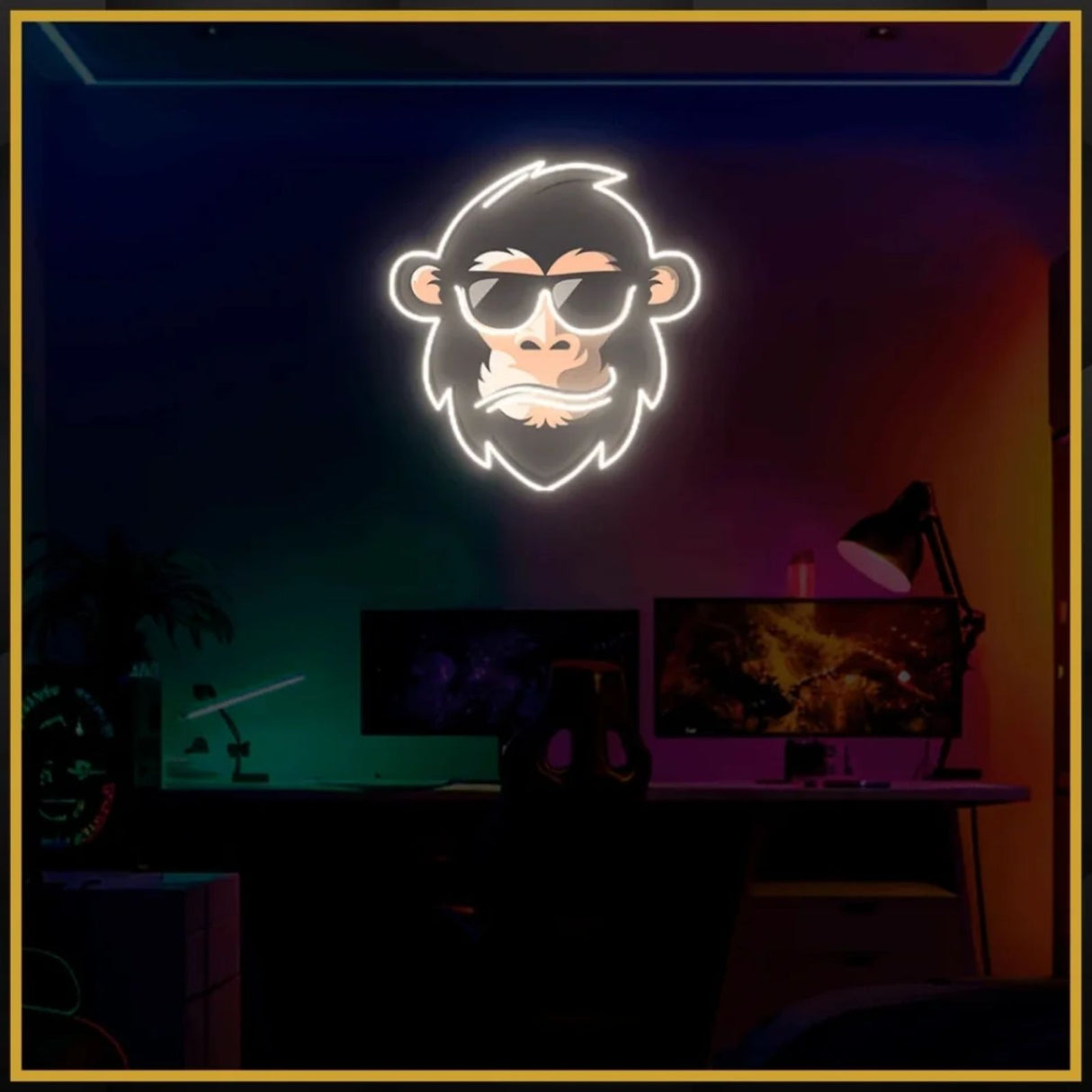 Monkey UV Neon Sign