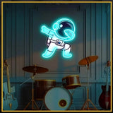 Astronaut Dabbing UV Neon Sign