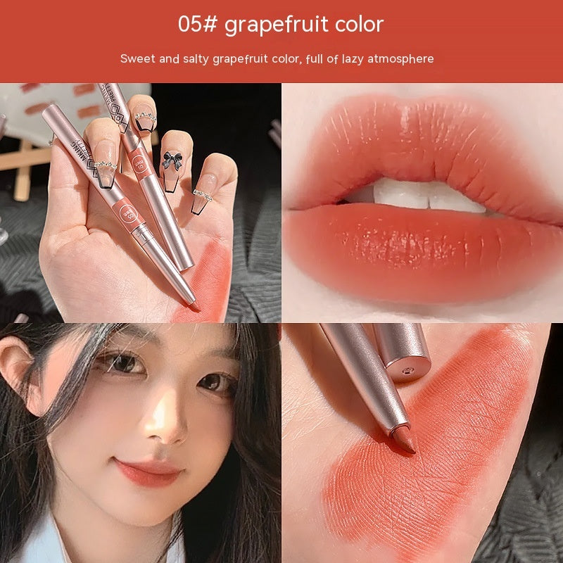 Rotating Lip Liner Lipstick Pen Waterproof And Durable Matte