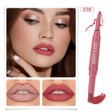 Double-headed Matte No Stain On Cup Lipstick Lip Liner